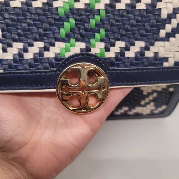 New Tory Burch SPRING COLLECTION 2017 DUET WOVEN LEATHER CONVERTIBLE XBODY - Picture 6 of 6